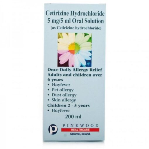 Buy Hayfever & Allergy Relief Cetirizine Oral Solution 200ml Online