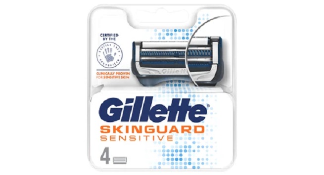 Buy Gillette SkinGuard Sensitive Razor Blades Pack of 4 Nos Online ...